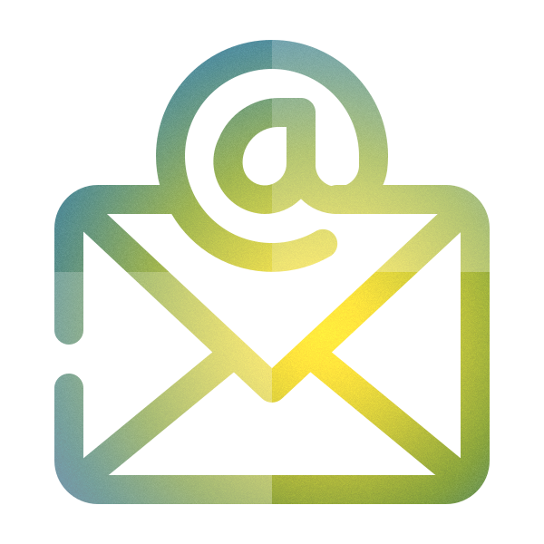 Icone Mail pour la section "Contactez moi" en utilisant la palette de couleurs du site de designer UX Yevhen SHLYKOV à Bordeaux